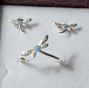 🚫Last One🚫Sterling Silver Dragonfly Jewelry Set